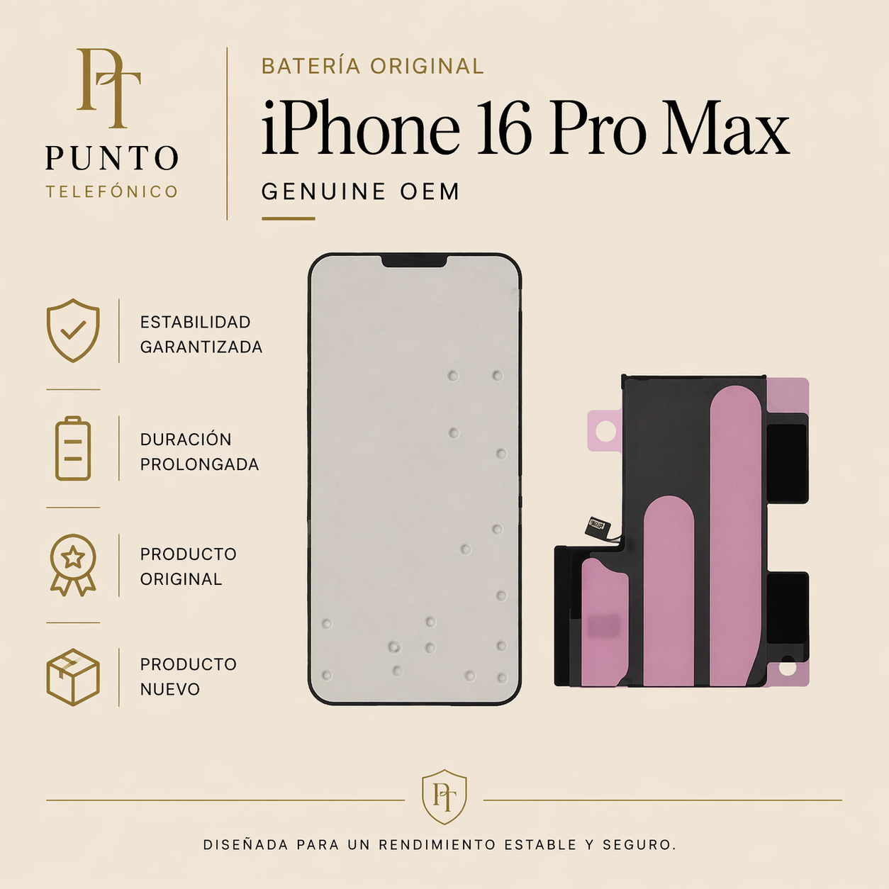 Batería original iPhone 16 pro max