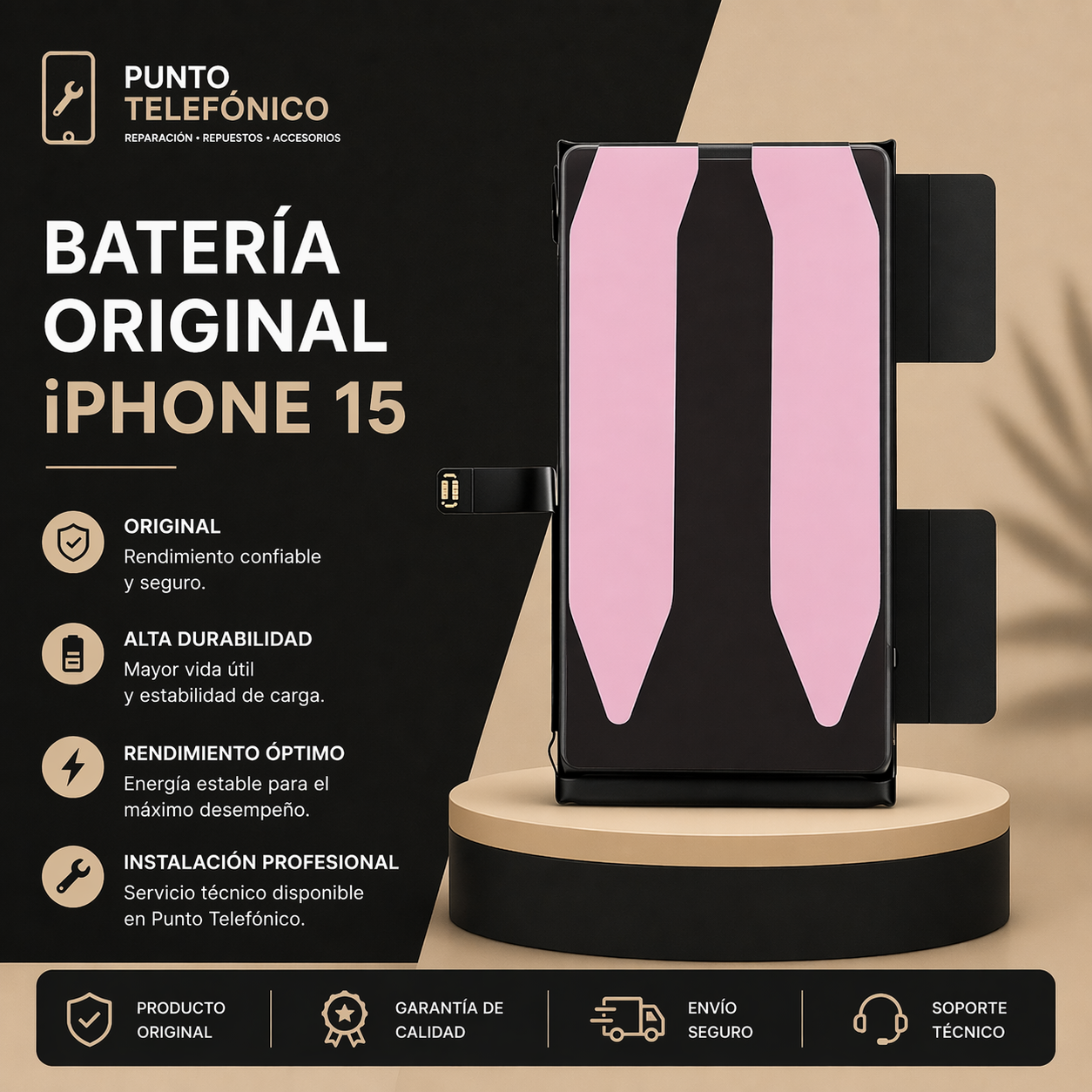 Batería original iPhone 15